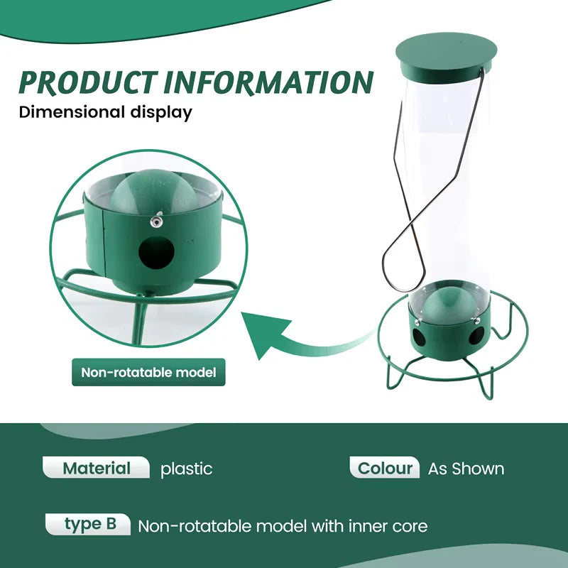 Weight Activated Hanging Bird Feeder