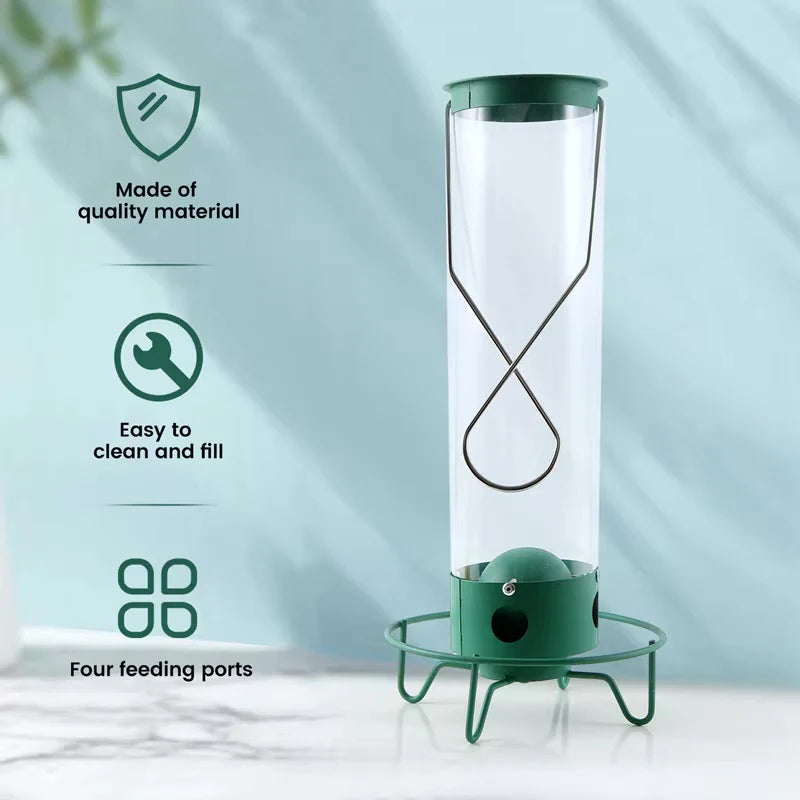 Weight Activated Hanging Bird Feeder