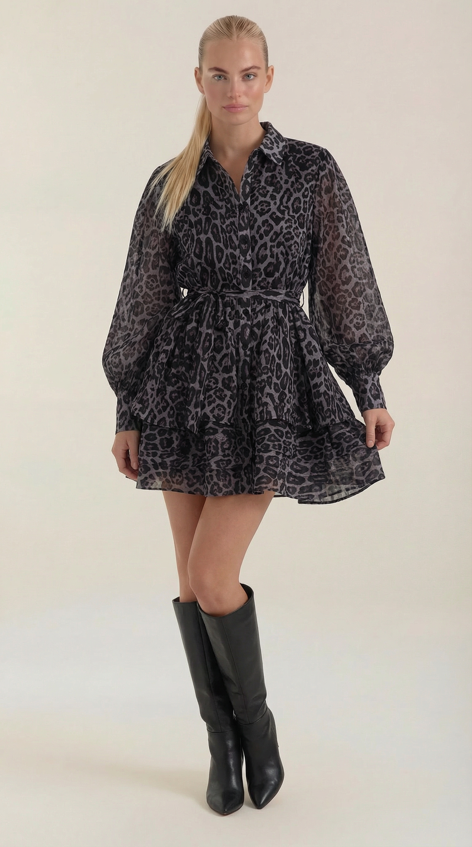 Women's Leopard Print Mini Dress
