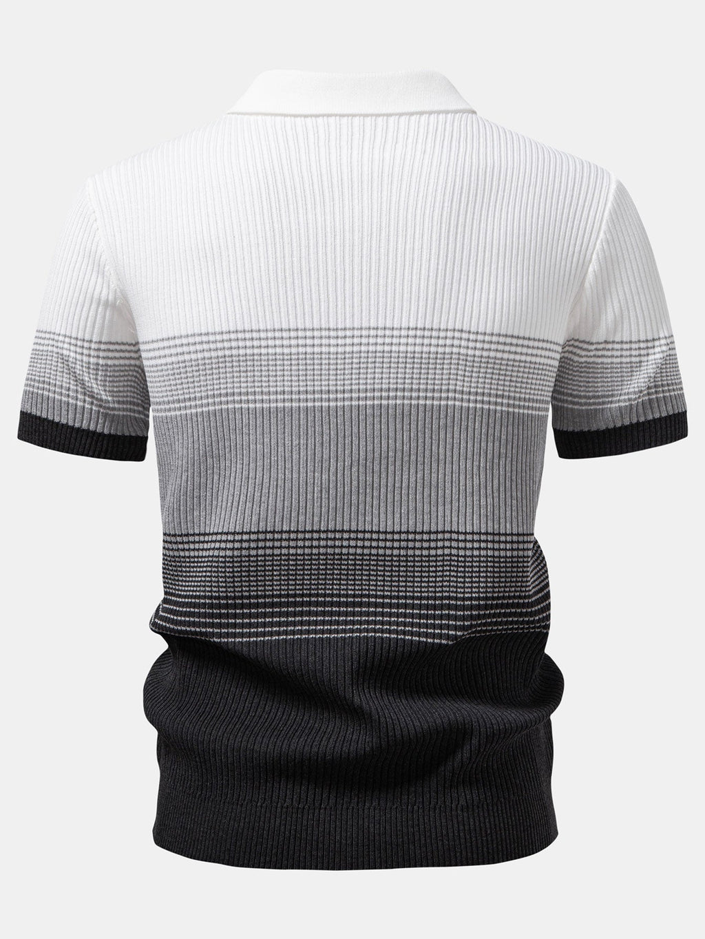 Gradient Contrast Polo Shirt – Modern Fade Design Regular Fit Polo