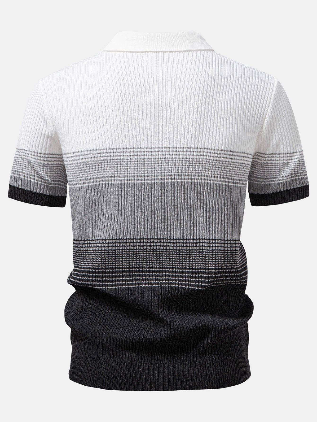 Gradient Contrast Polo Shirt – Modern Fade Design Regular Fit Polo