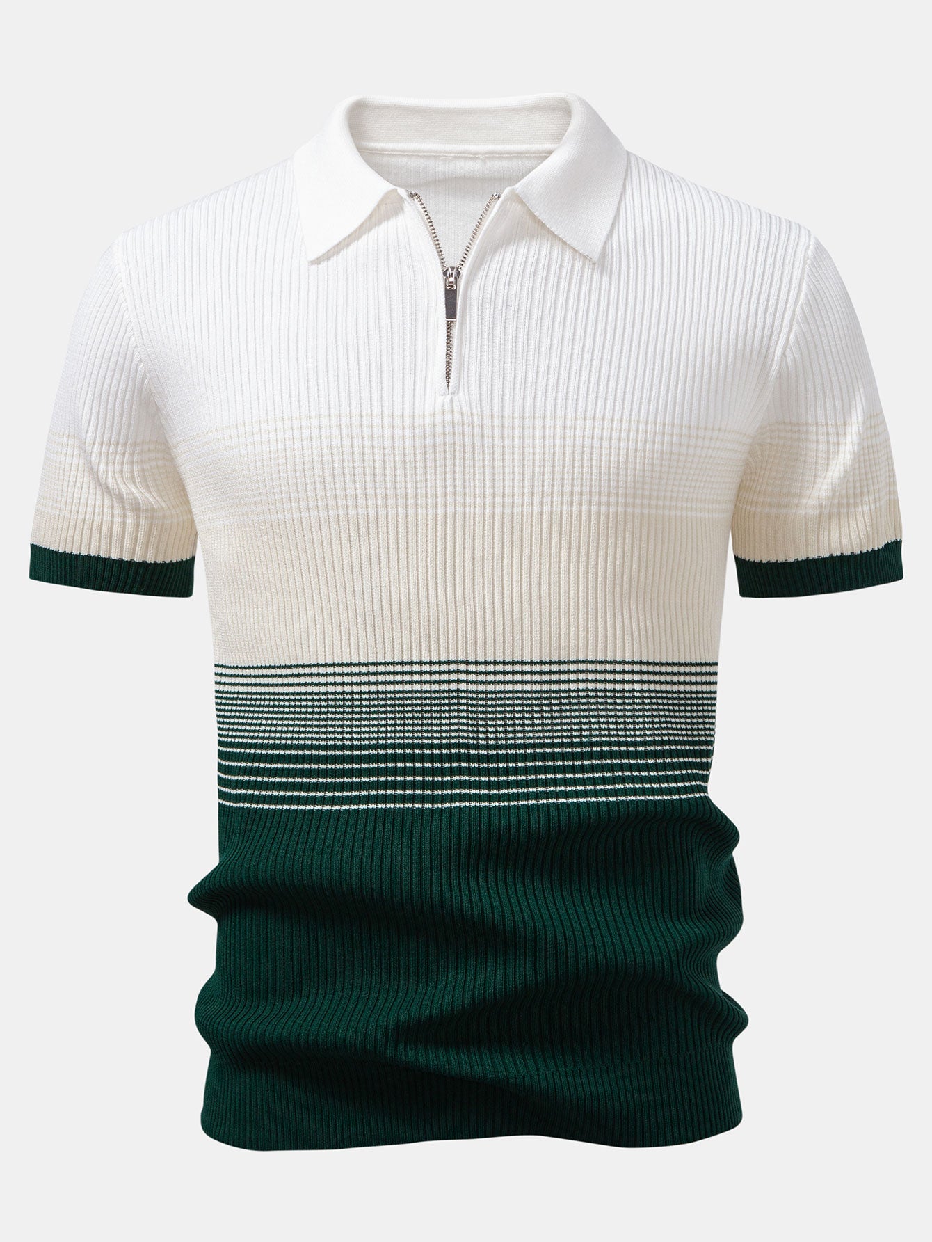 Gradient Contrast Polo Shirt – Modern Fade Design Regular Fit Polo