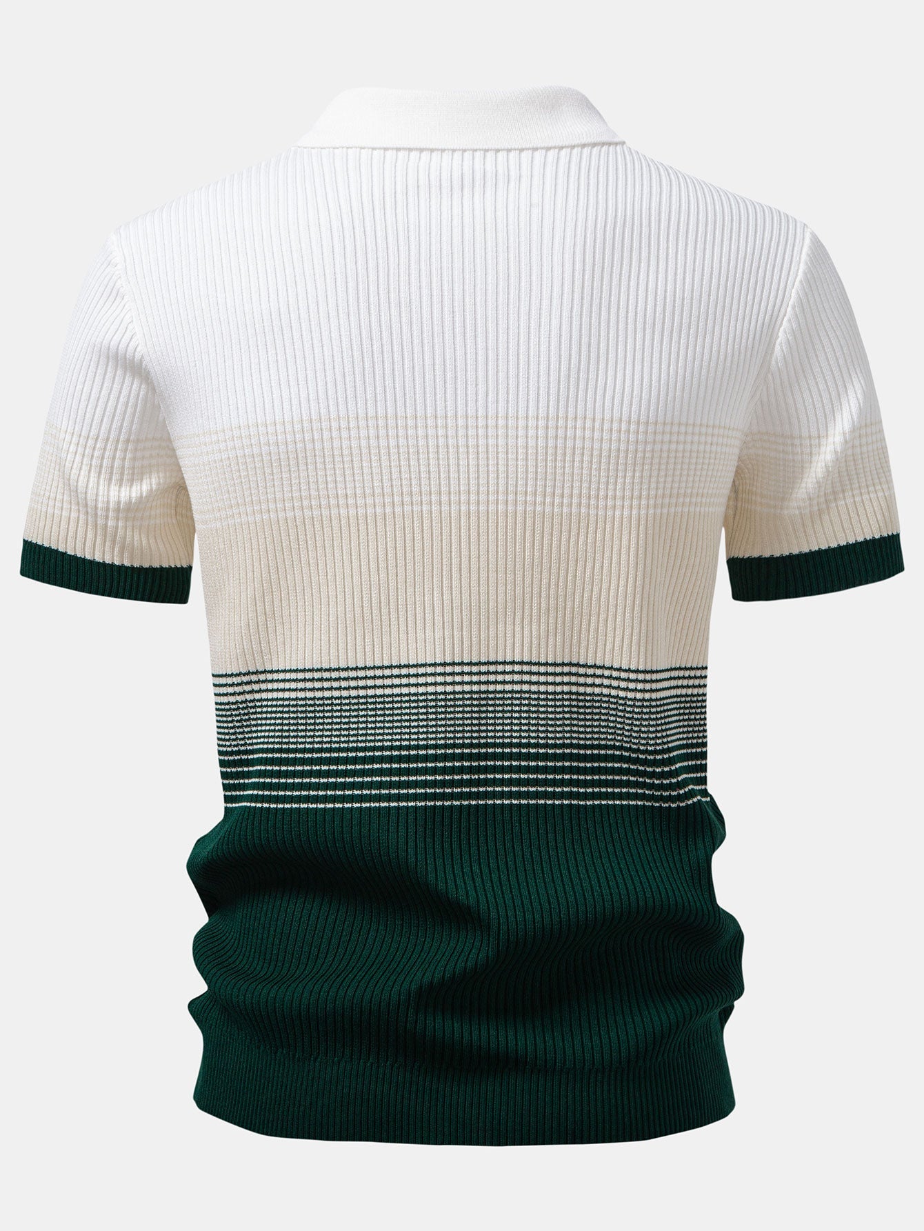 Gradient Contrast Polo Shirt – Modern Fade Design Regular Fit Polo