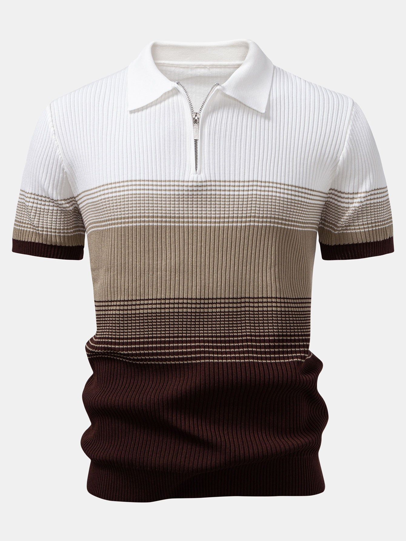 Gradient Contrast Polo Shirt – Modern Fade Design Regular Fit Polo