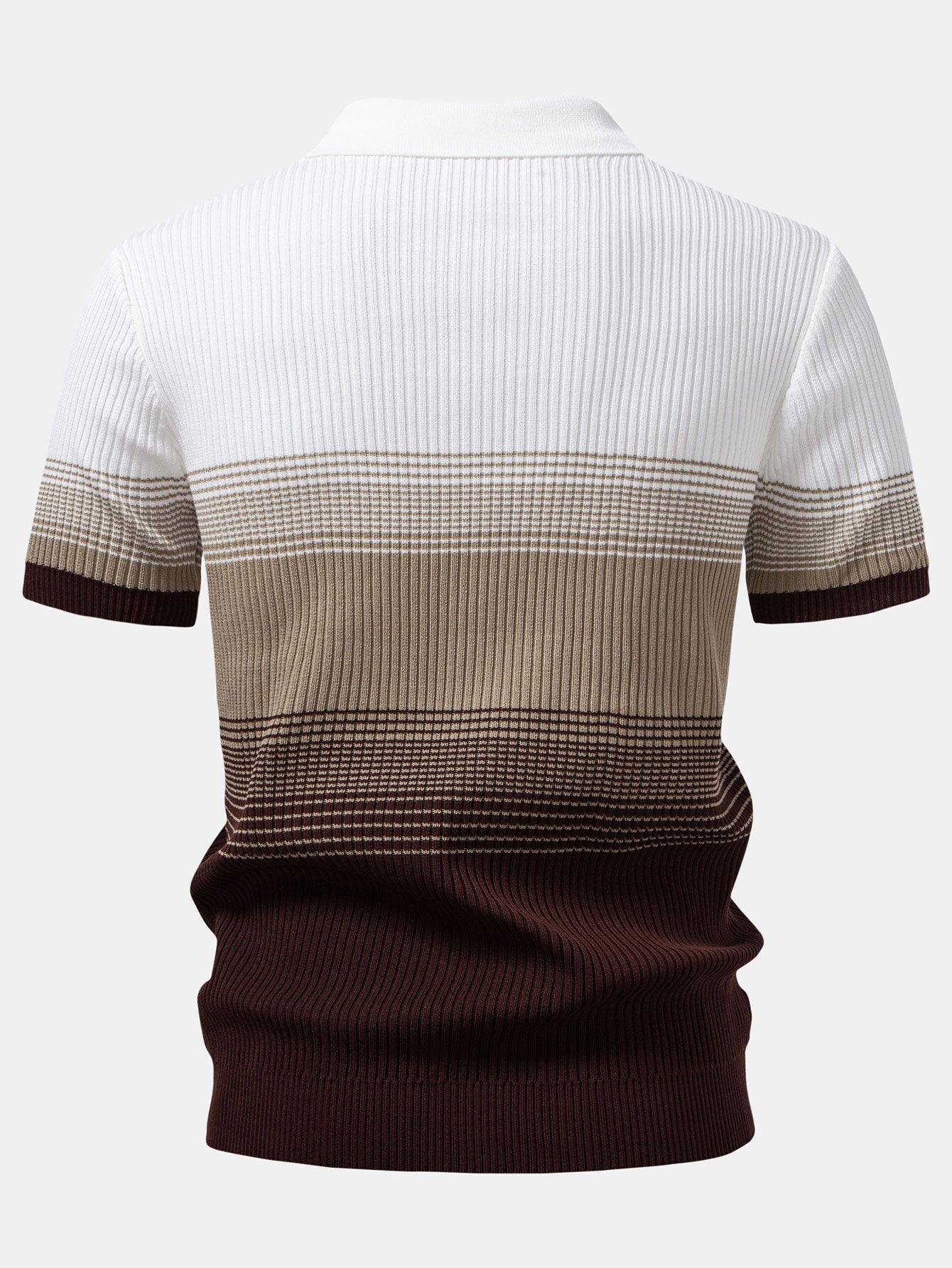 Gradient Contrast Polo Shirt – Modern Fade Design Regular Fit Polo
