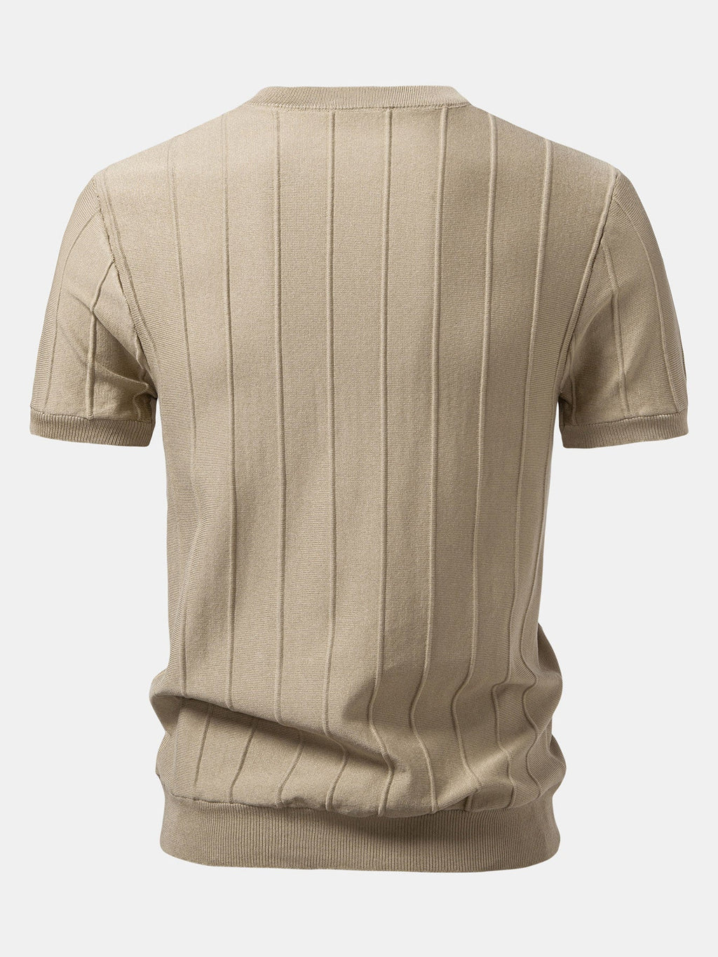 Striped Crew Neck T-Shirt for Men – Casual Everyday Basic Top, Soft Breathable Polyester Tee, Regular Fit Minimalist Shirt