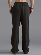 Men’s Linen Trousers – Breathable Relaxed Fit with Elastic Waistband