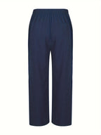 Men’s Linen Trousers – Breathable Relaxed Fit with Elastic Waistband