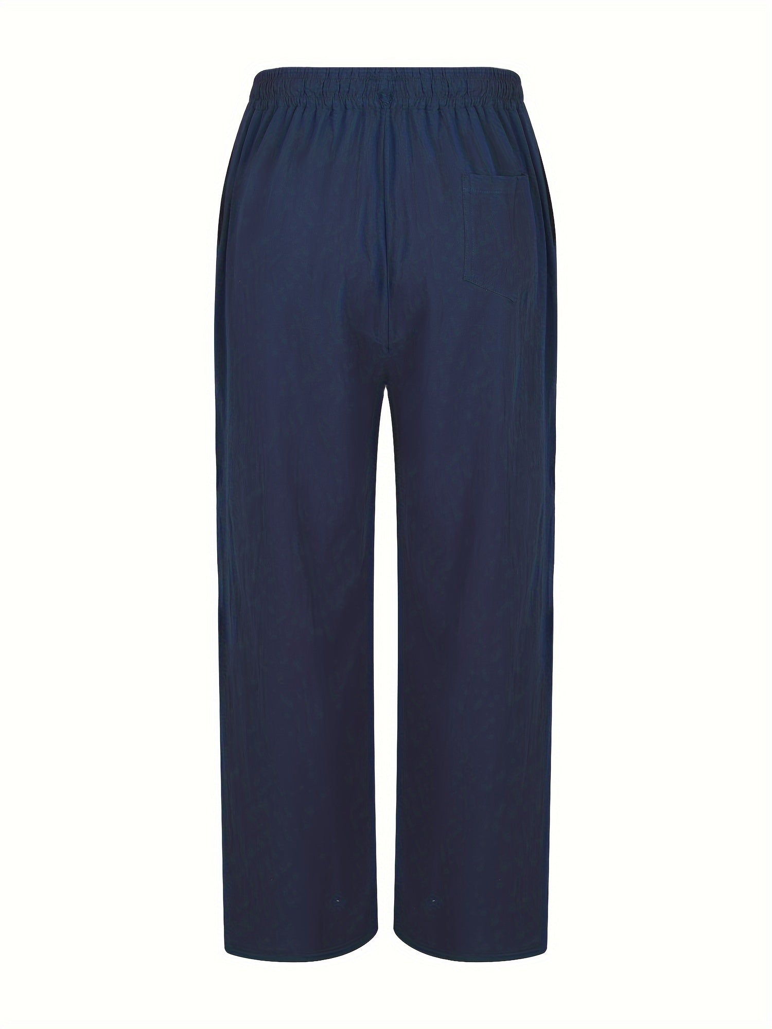 Men’s Linen Trousers – Breathable Relaxed Fit with Elastic Waistband