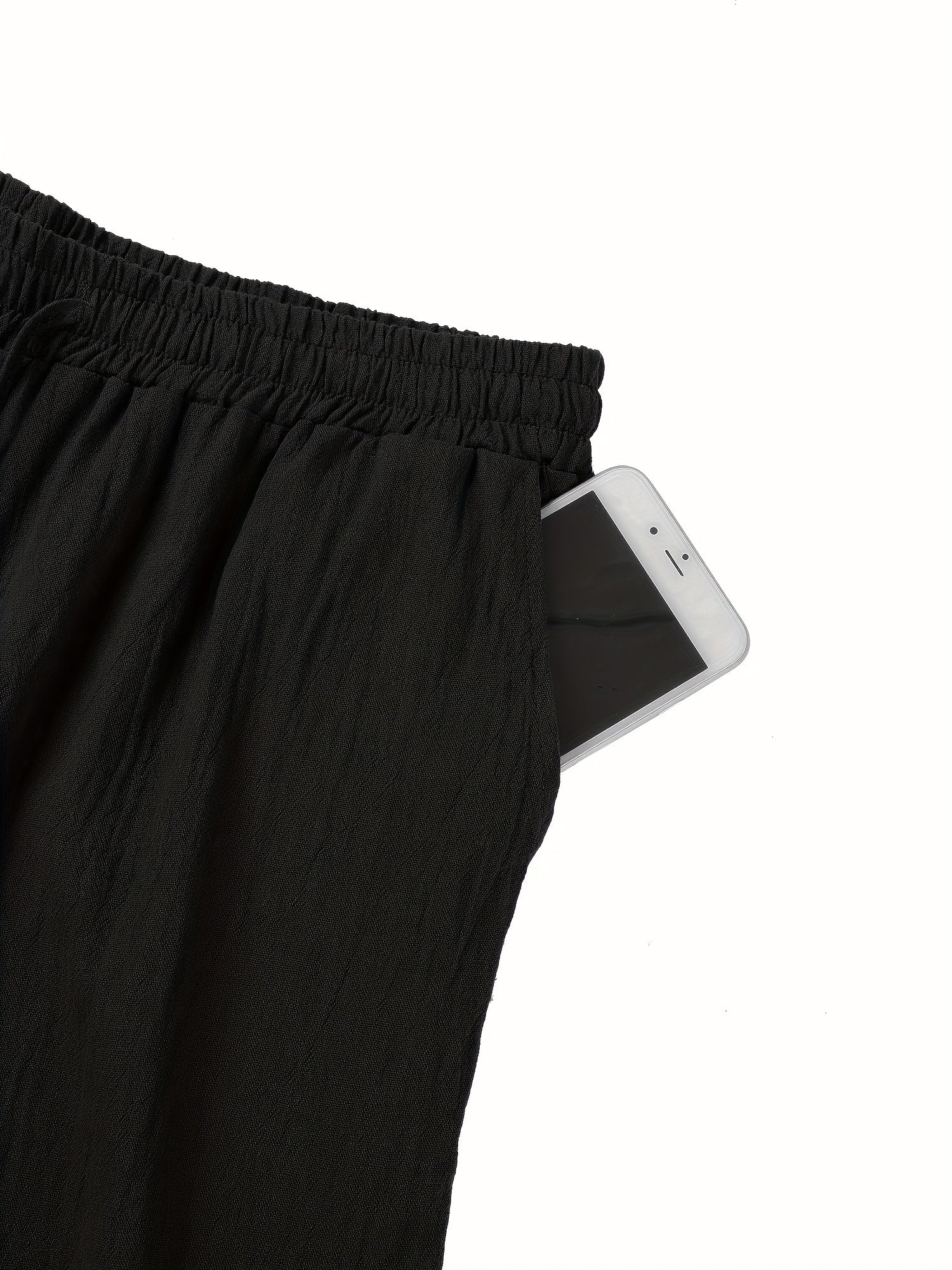 Men’s Linen Trousers – Breathable Relaxed Fit with Elastic Waistband