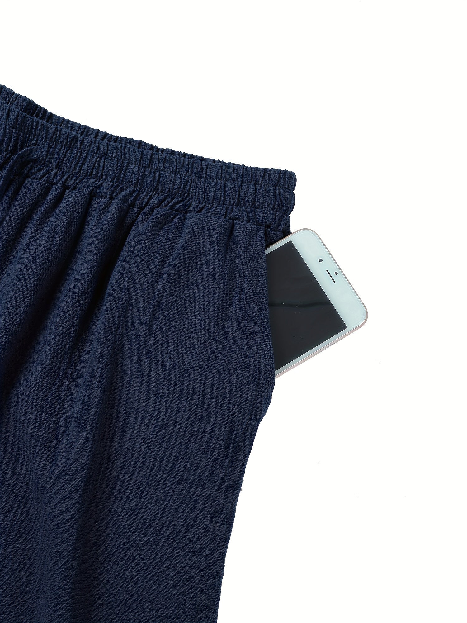 Men’s Linen Trousers – Breathable Relaxed Fit with Elastic Waistband