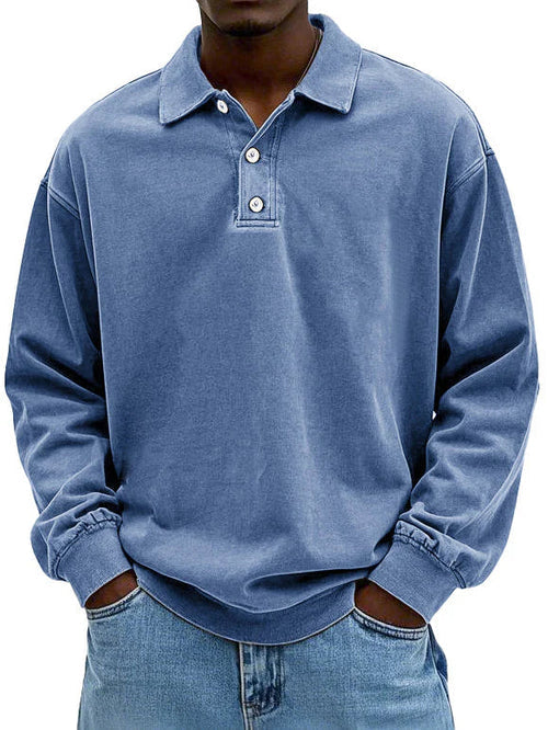 Men’s Vintage Long Sleeve Shirt – Timeless Classic Comfort Fit