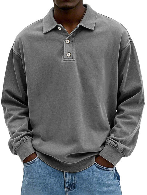 Men’s Vintage Long Sleeve Shirt – Timeless Classic Comfort Fit