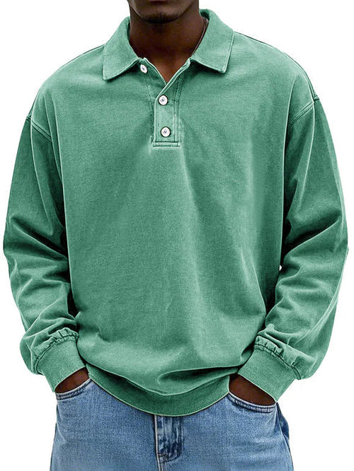Men’s Vintage Long Sleeve Shirt – Timeless Classic Comfort Fit