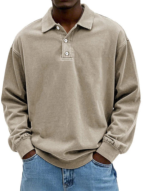 Men’s Vintage Long Sleeve Shirt – Timeless Classic Comfort Fit
