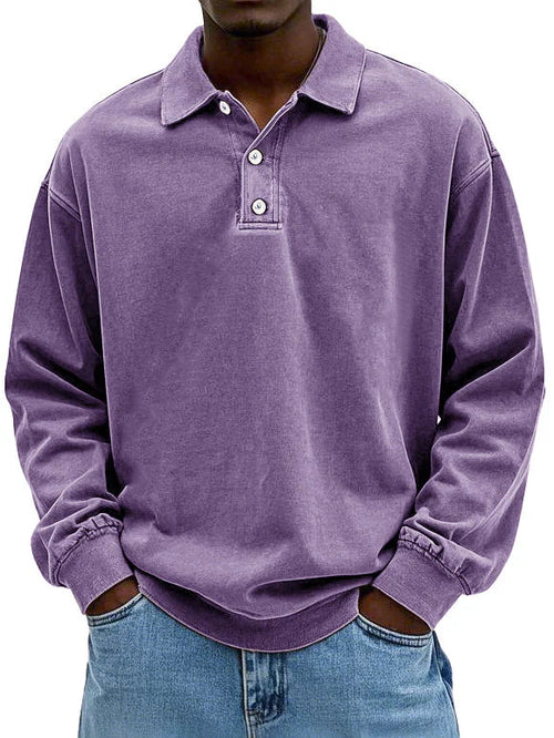 Men’s Vintage Long Sleeve Shirt – Timeless Classic Comfort Fit