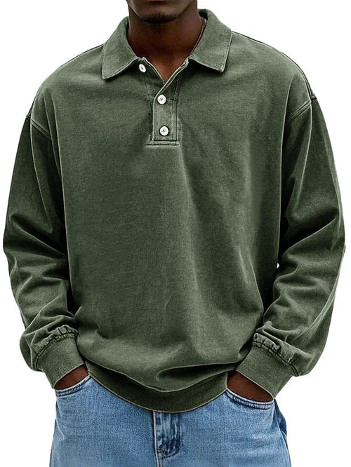 Men’s Vintage Long Sleeve Shirt – Timeless Classic Comfort Fit