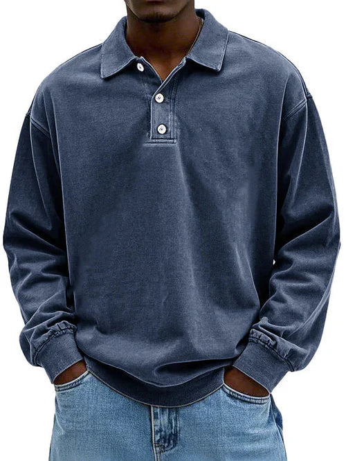 Men’s Vintage Long Sleeve Shirt – Timeless Classic Comfort Fit