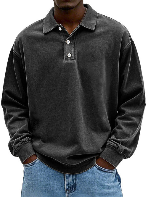 Men’s Vintage Long Sleeve Shirt – Timeless Classic Comfort Fit
