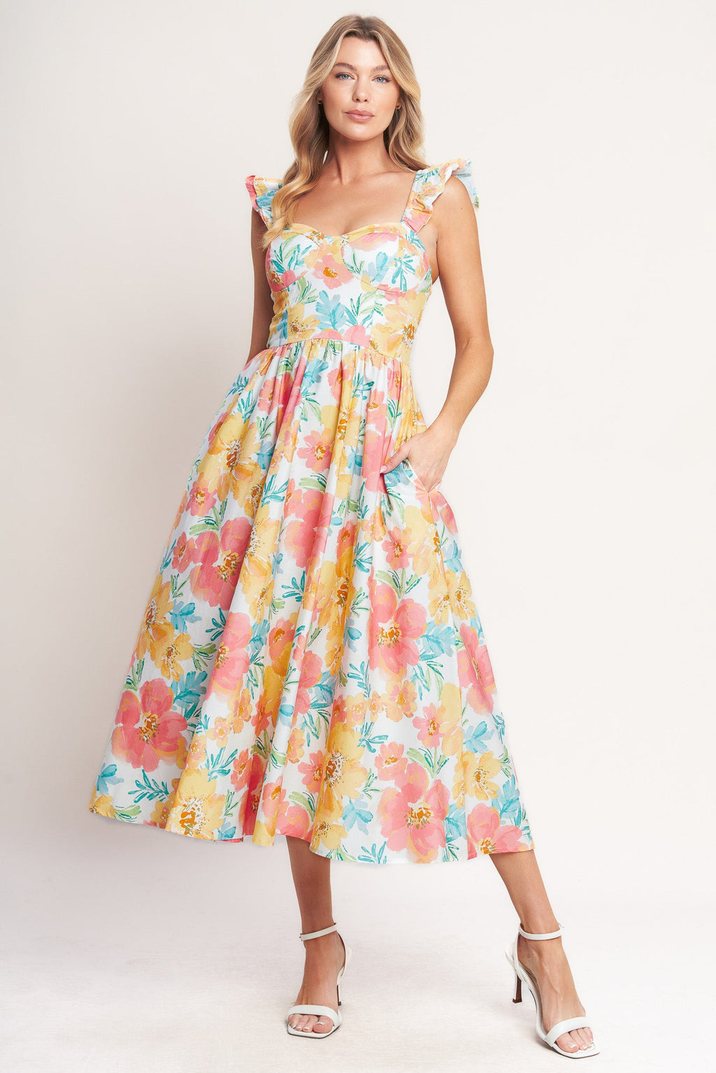 Women's Dress with Sweetheart Neckline