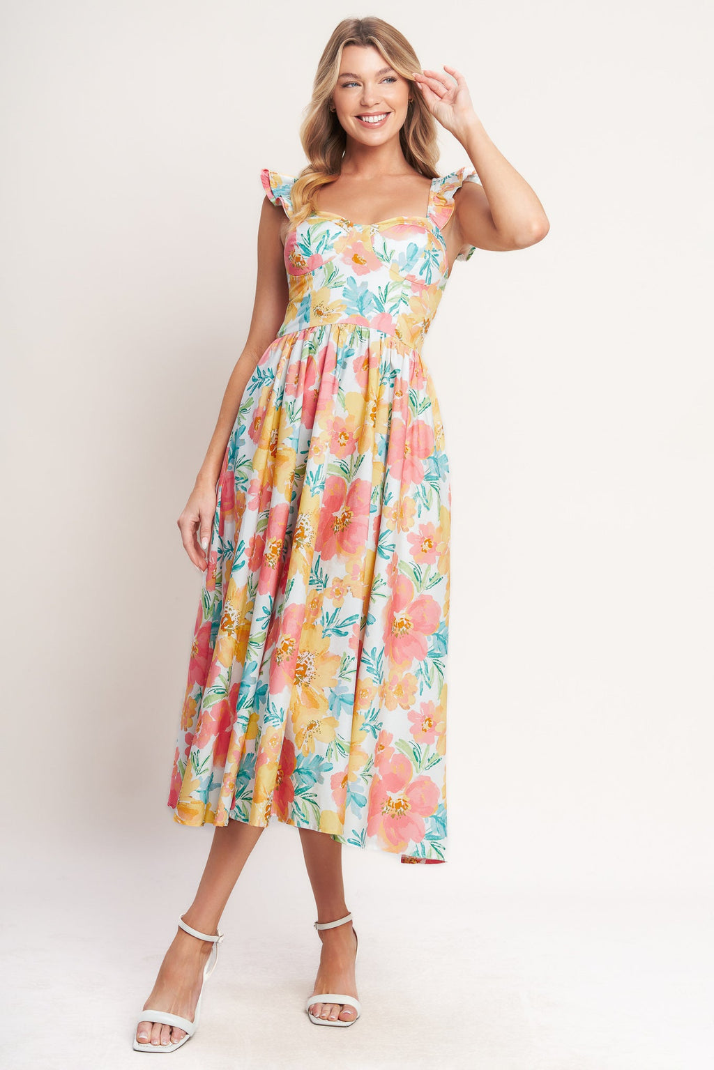 Women's Dress with Sweetheart Neckline