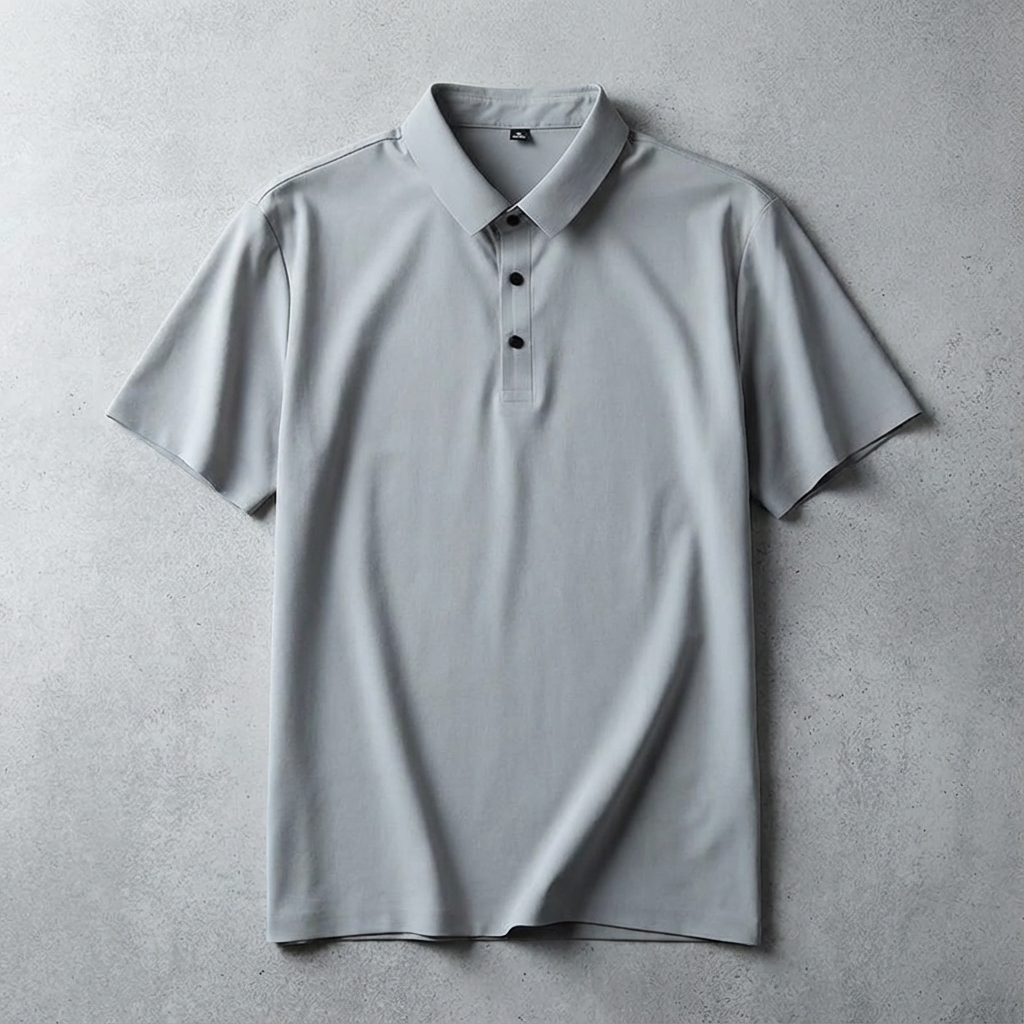 Portofino Ice Silk Polo for Men – Breathable Luxury Summer Short Sleeve Shirt