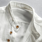 Theodore Willow Osaka Linen Shirt – High-Collar Cotton-Linen Summer Shirt