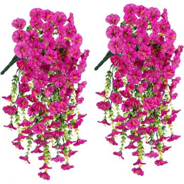 Purple Silk Morning Glory Vine Garland