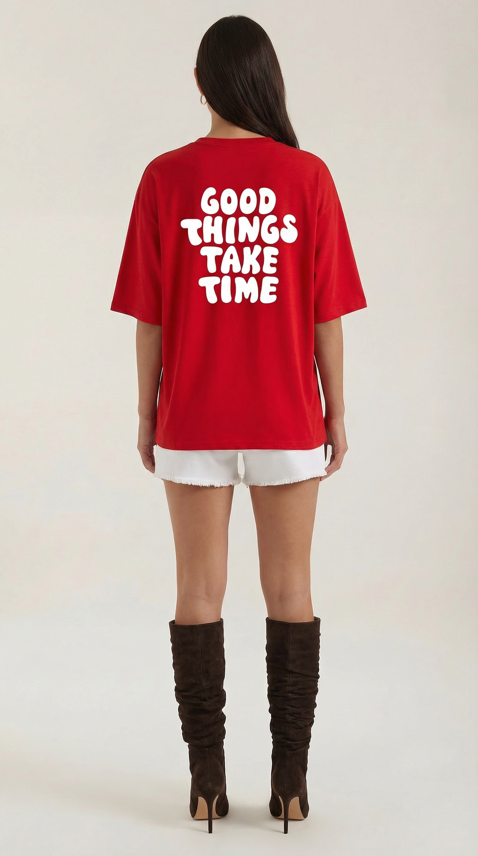Vespera Oversized Graphic T-Shirt — Women’s Soft Cotton Relaxed Fit Inspirational Quote Streetwear Tee