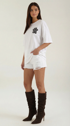 Vespera Oversized Graphic T-Shirt — Women’s Soft Cotton Relaxed Fit Inspirational Quote Streetwear Tee