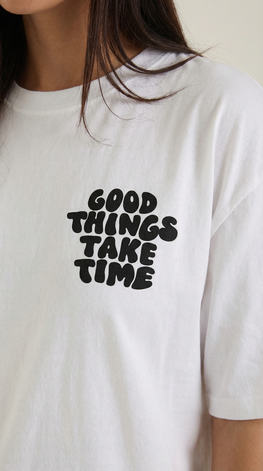 Vespera Oversized Graphic T-Shirt — Women’s Soft Cotton Relaxed Fit Inspirational Quote Streetwear Tee