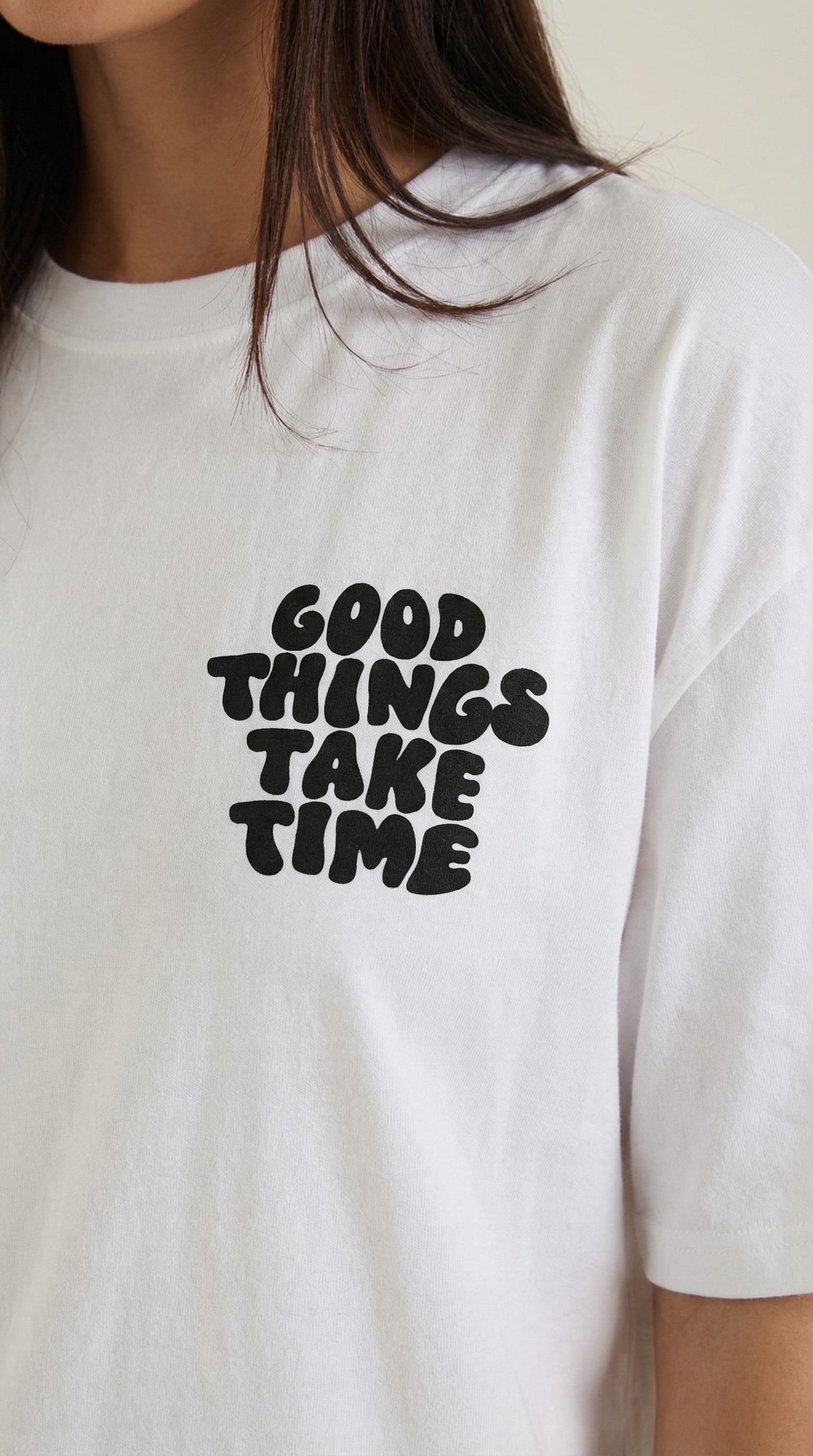 Vespera Oversized Graphic T-Shirt — Women’s Soft Cotton Relaxed Fit Inspirational Quote Streetwear Tee
