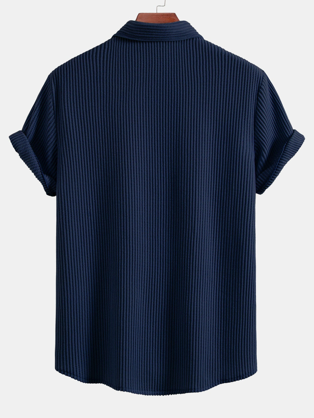 Men’s Casual Stretch Shirt – Polyester Spandex Blend, Comfortable Regular Fit Everyday Shirt for Work & Casual Wear
