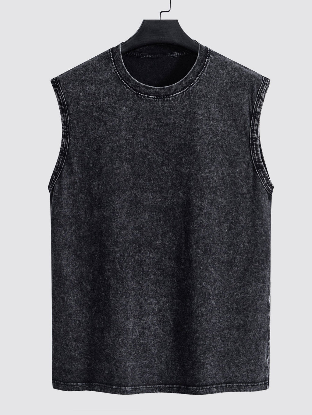 Men's Relaxed Cotton Tank Top Washed Distressed Tank Top