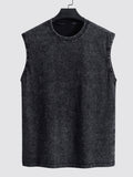 Men's Relaxed Cotton Tank Top Washed Distressed Tank Top