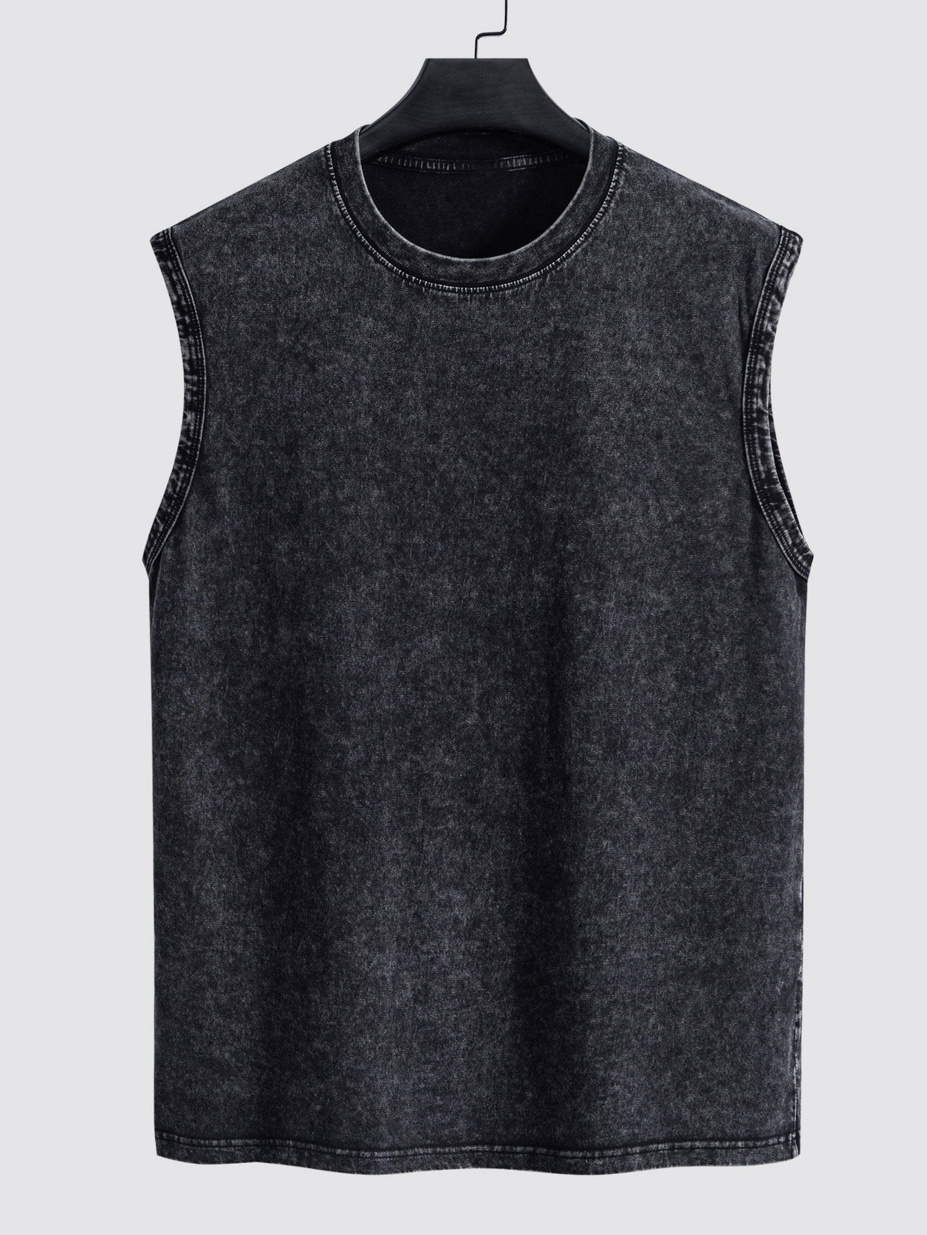 Men's Relaxed Cotton Tank Top Washed Distressed Tank Top