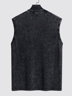 Men's Relaxed Cotton Tank Top Washed Distressed Tank Top