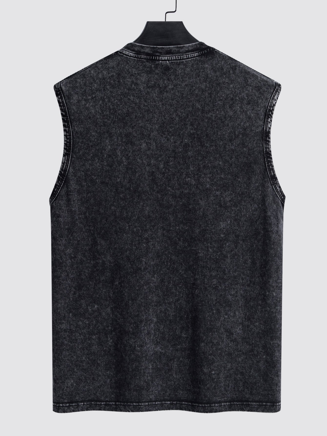 Men's Relaxed Cotton Tank Top Washed Distressed Tank Top