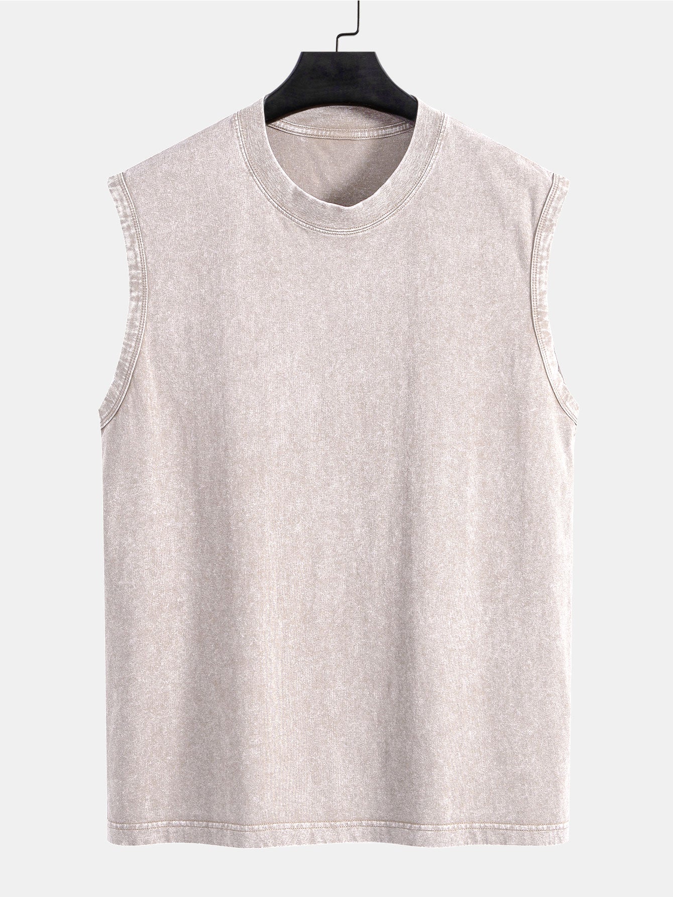 Men's Relaxed Cotton Tank Top Washed Distressed Tank Top