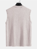 Men's Relaxed Cotton Tank Top Washed Distressed Tank Top
