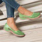 Women's Breathable Slip On Flats with Wide Toe Design