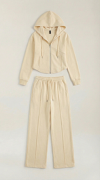 Yolanda Hoodie and Wide Leg Pants Set — Women’s 2 Piece Matching Loungewear Set Oversized Cozy Lounge Outfit