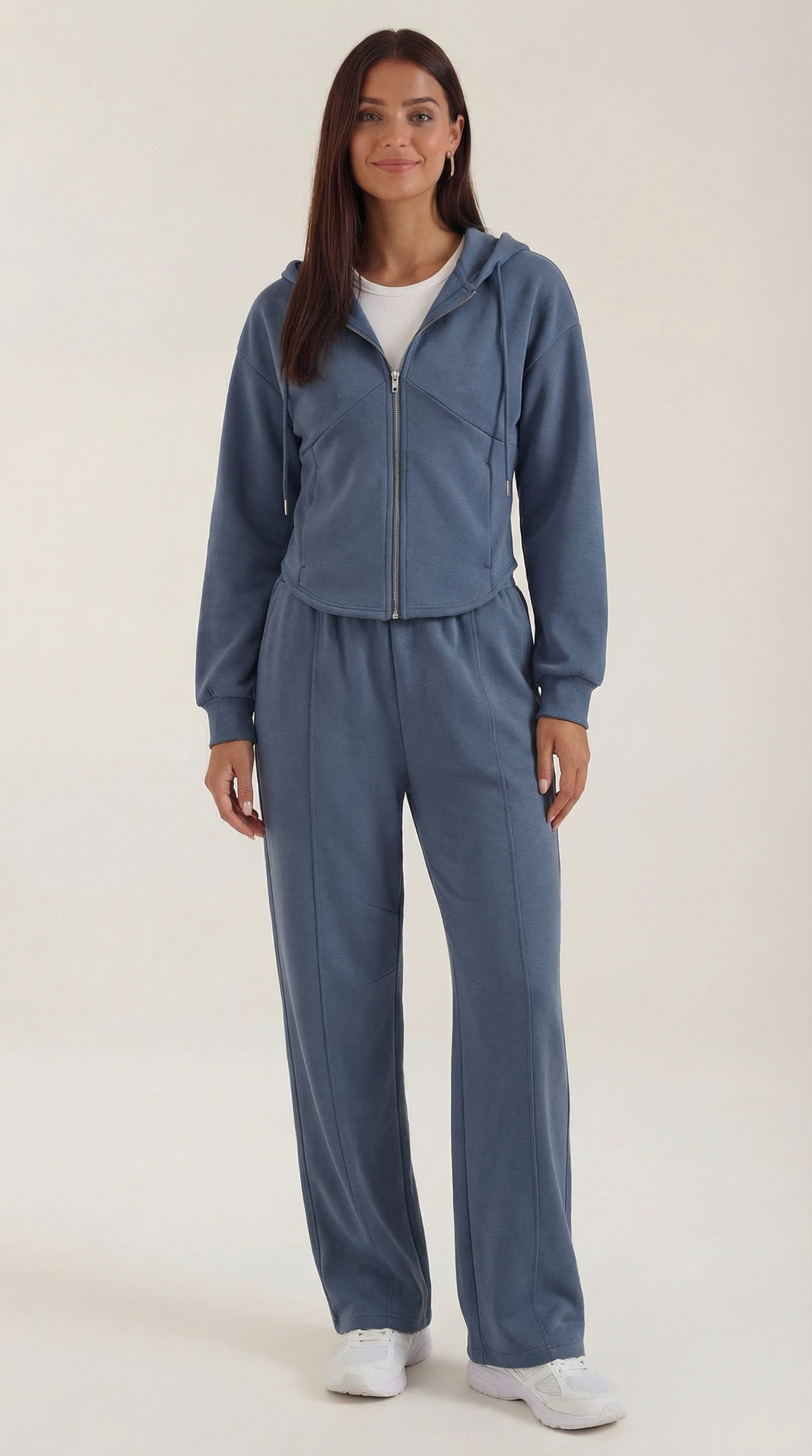 Yolanda Hoodie and Wide Leg Pants Set — Women’s 2 Piece Matching Loungewear Set Oversized Cozy Lounge Outfit