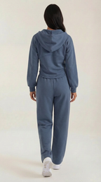 Yolanda Hoodie and Wide Leg Pants Set — Women’s 2 Piece Matching Loungewear Set Oversized Cozy Lounge Outfit