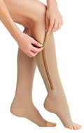 Zippered Graduated Compression Socks with Calf Sleeve Design