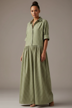 Women’s Striped Cotton-Linen Jumpsuit – Loose Fit Maxi Vacation Outfit