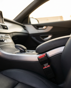 Seat belt buckle extension in a car, lifestyle