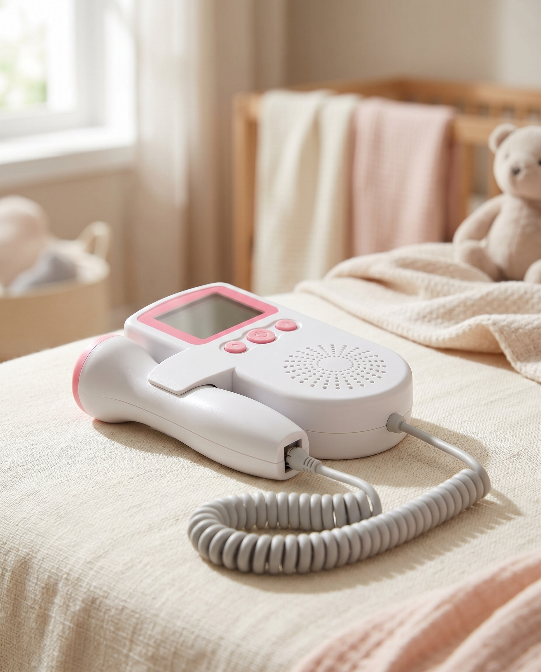 Portable prenatal heartbeat listening device, product photo