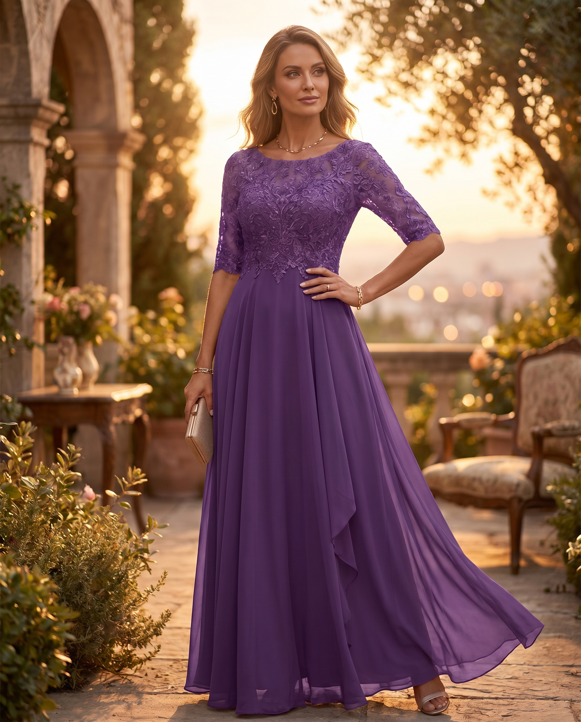 Women's sheath dress worn, lifestyle