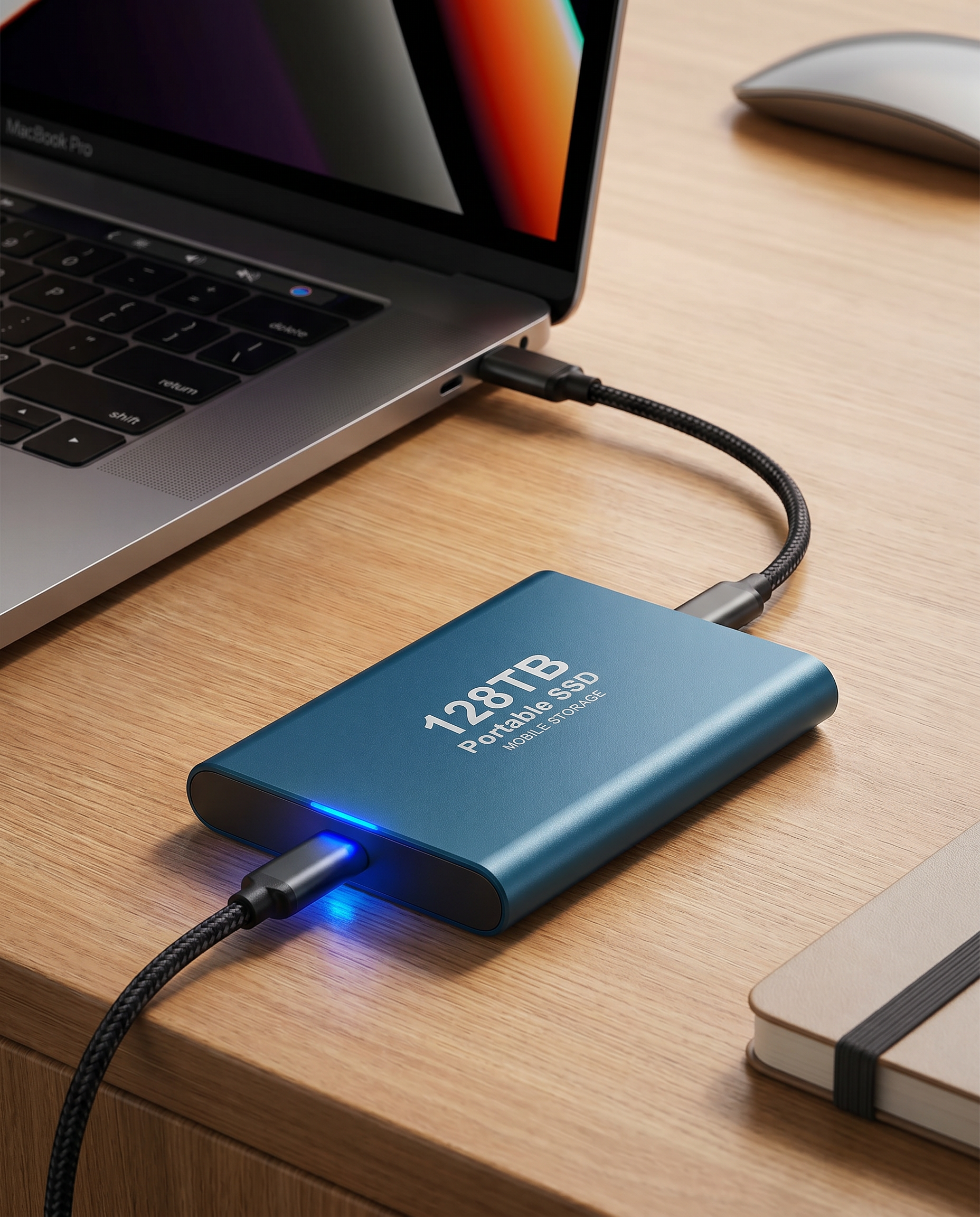 External Hard Drive Portable SSD 128TB High Speed USB Storage